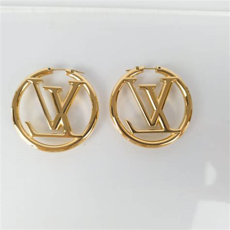 louis vuitton earrings rose|louis vuitton hoop earrings poshmark.